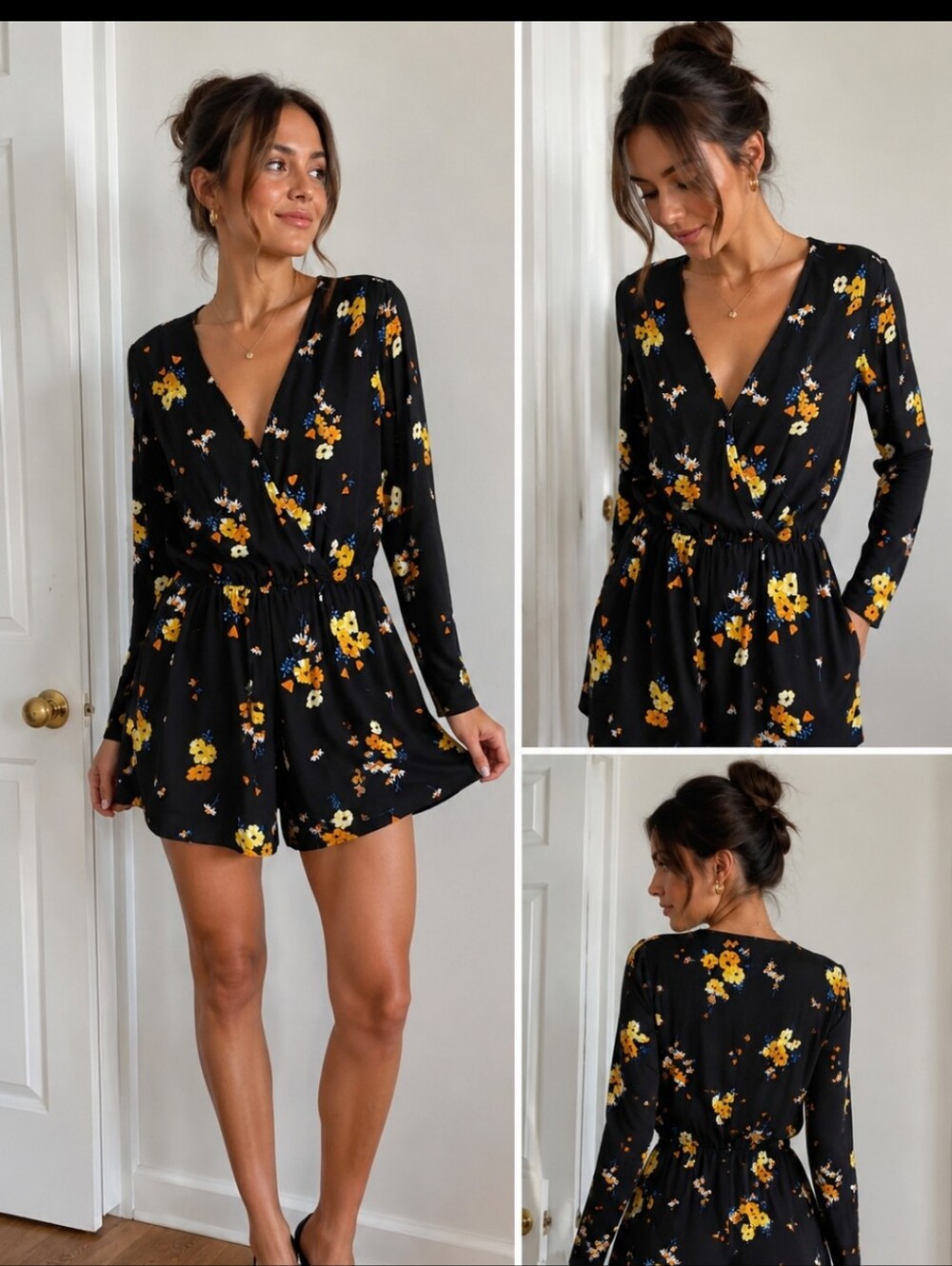 Divided Grey Knit Romper with Black Brand Tag